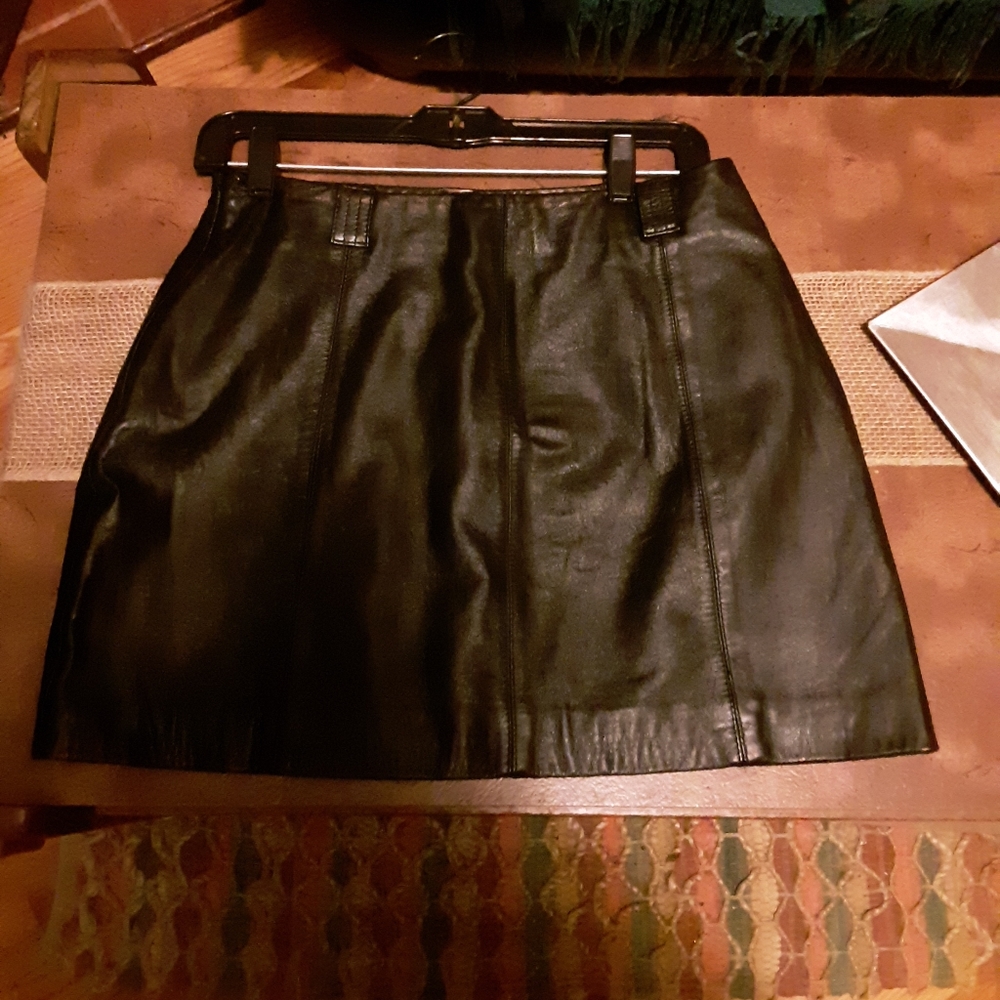 Vintage Wilson leather mini skirt